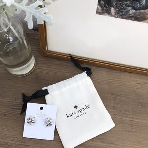 NWT Kate Spade Silver Bow Earrings
